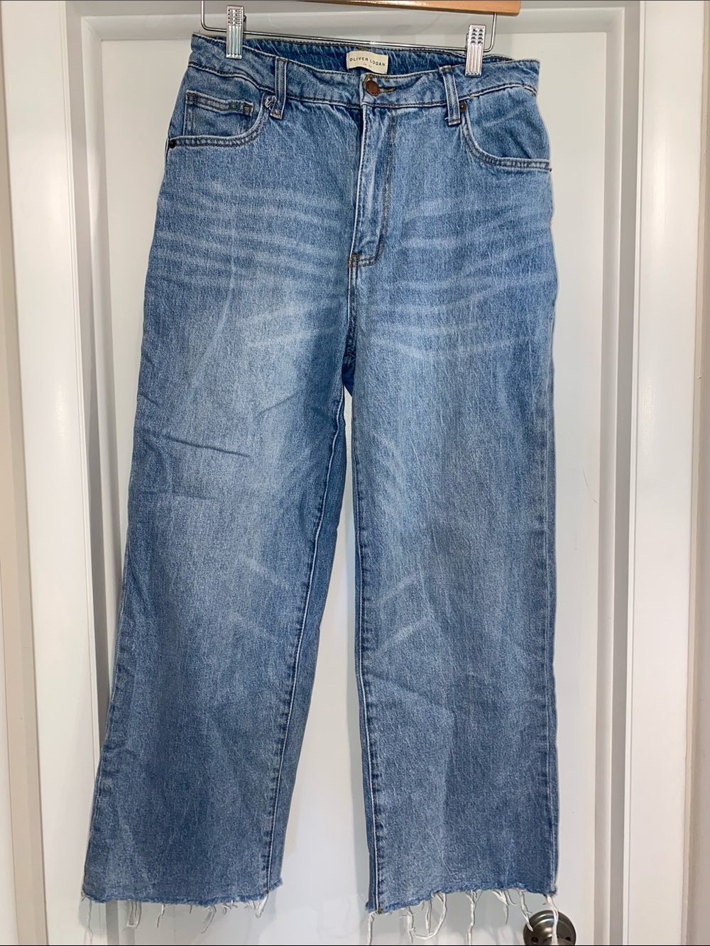Wide-Leg Ankle Crop Jeans in Light Blue - Everlane